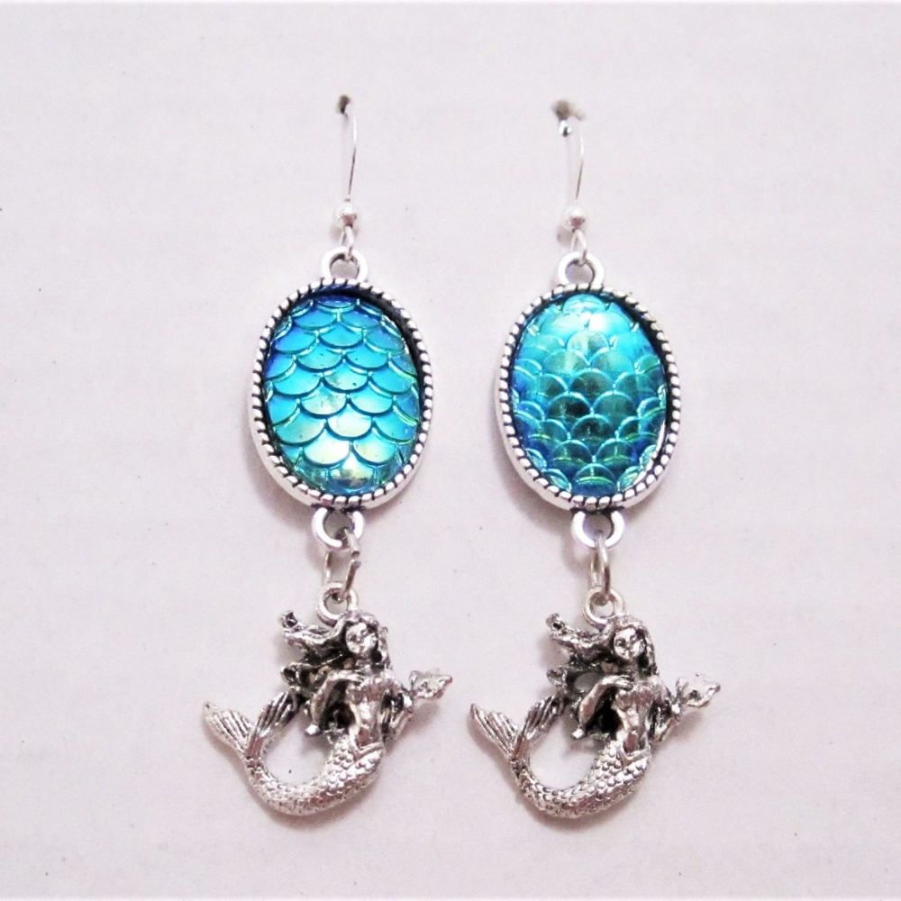 Mermaid  fish  scale  earrings